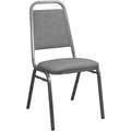 Flash Furniture Advantage Charcoal Gray Fabric Padded Banquet Stackable Chairs 827FABRIC-BCG-SB